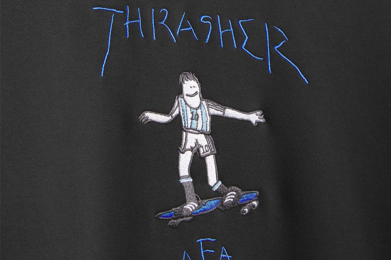 adidas - Thrasher x Argentina Crew (Black) - Image 3