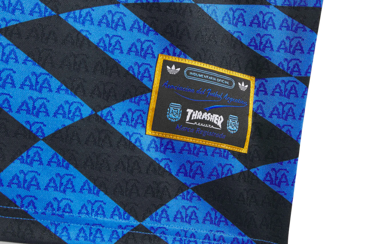 adidas - Thrasher x Argentina Jersey (Black/Blue) - Image 3