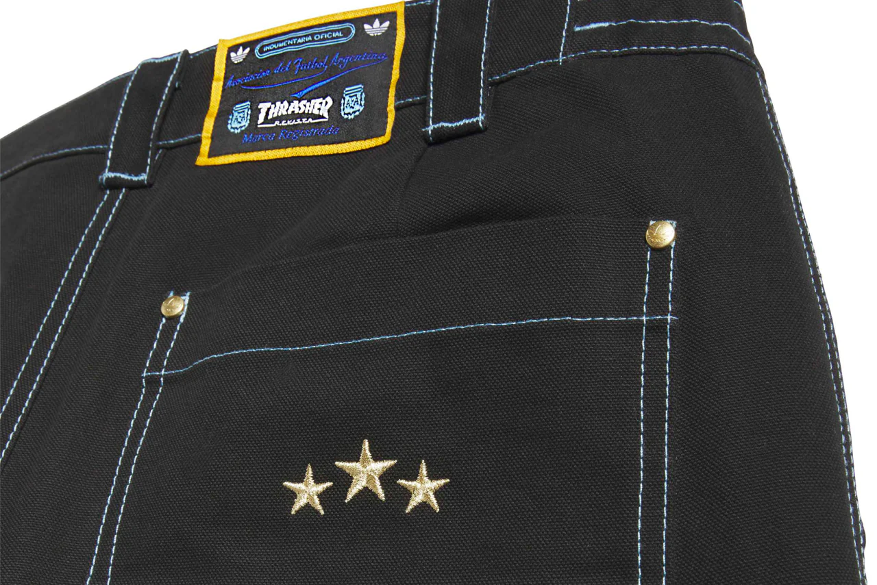 adidas - Thrasher x Argentina Pant (Black) - Image 5