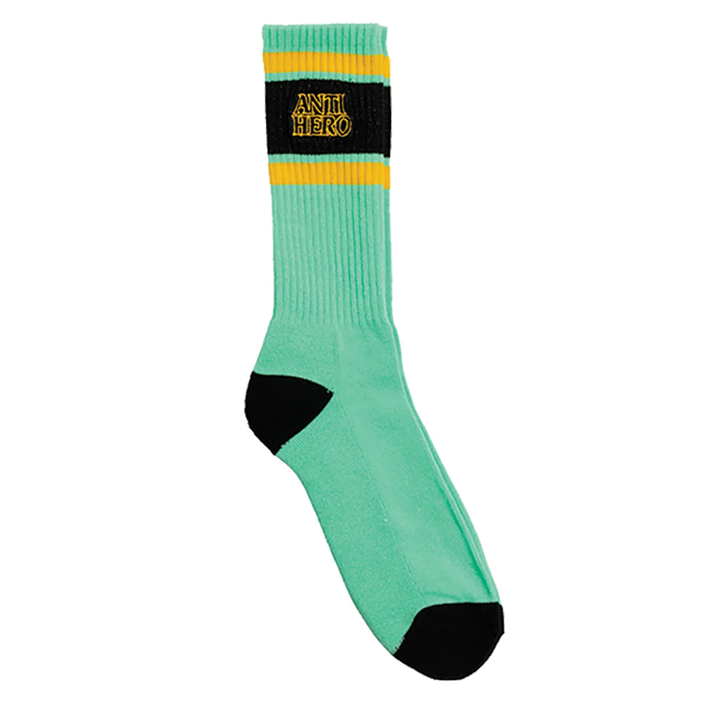 Anti Hero - Hero Outline EMB Sock (Green/Black)