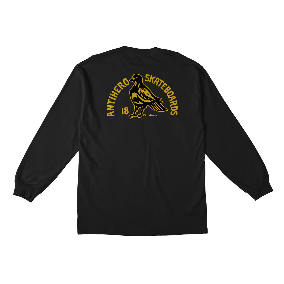 Anti Hero - Rock Dove Fill LS Tee (Black/Yellow) - Image 2