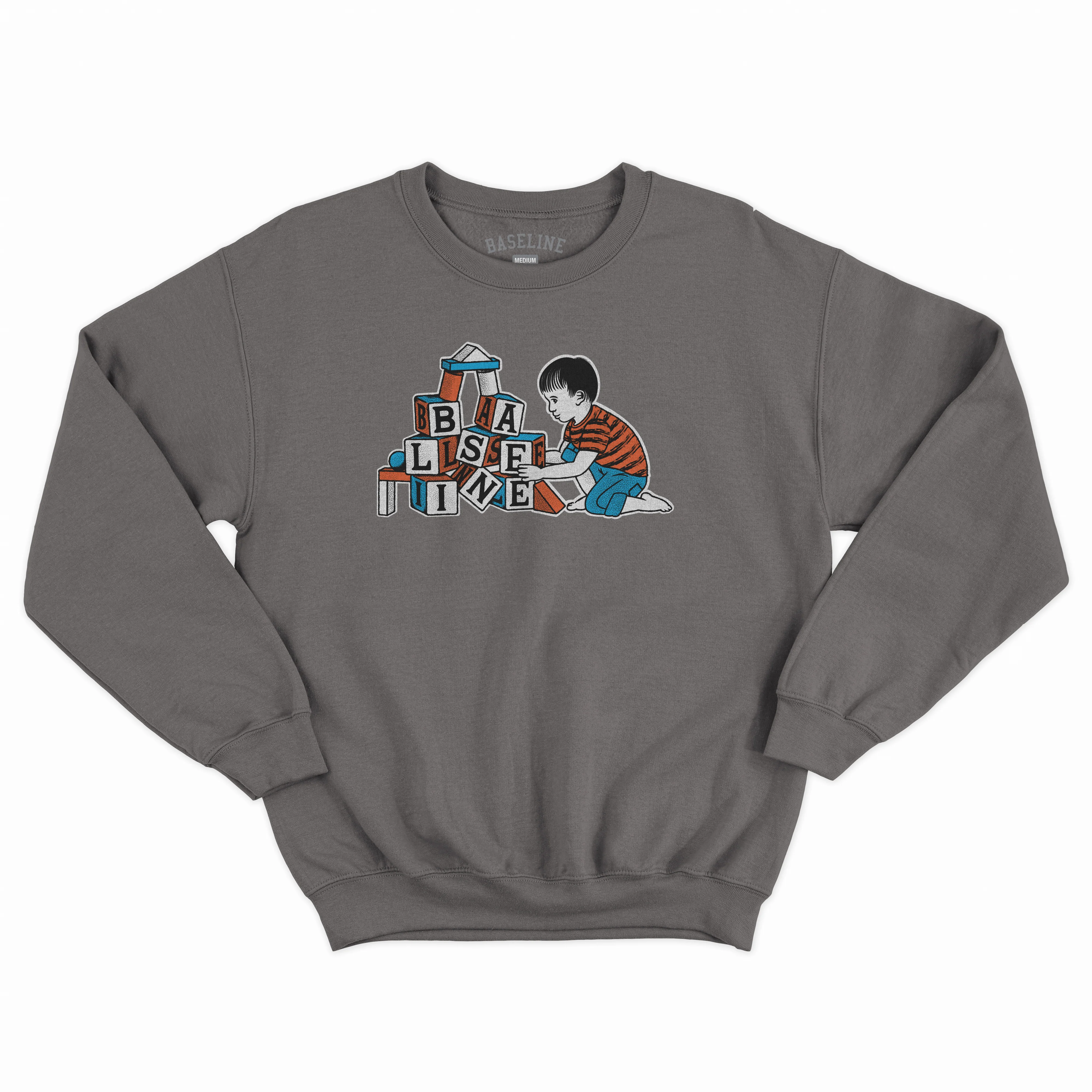 Baseline - Blockhead Crew (Charcoal/Red & Blue)