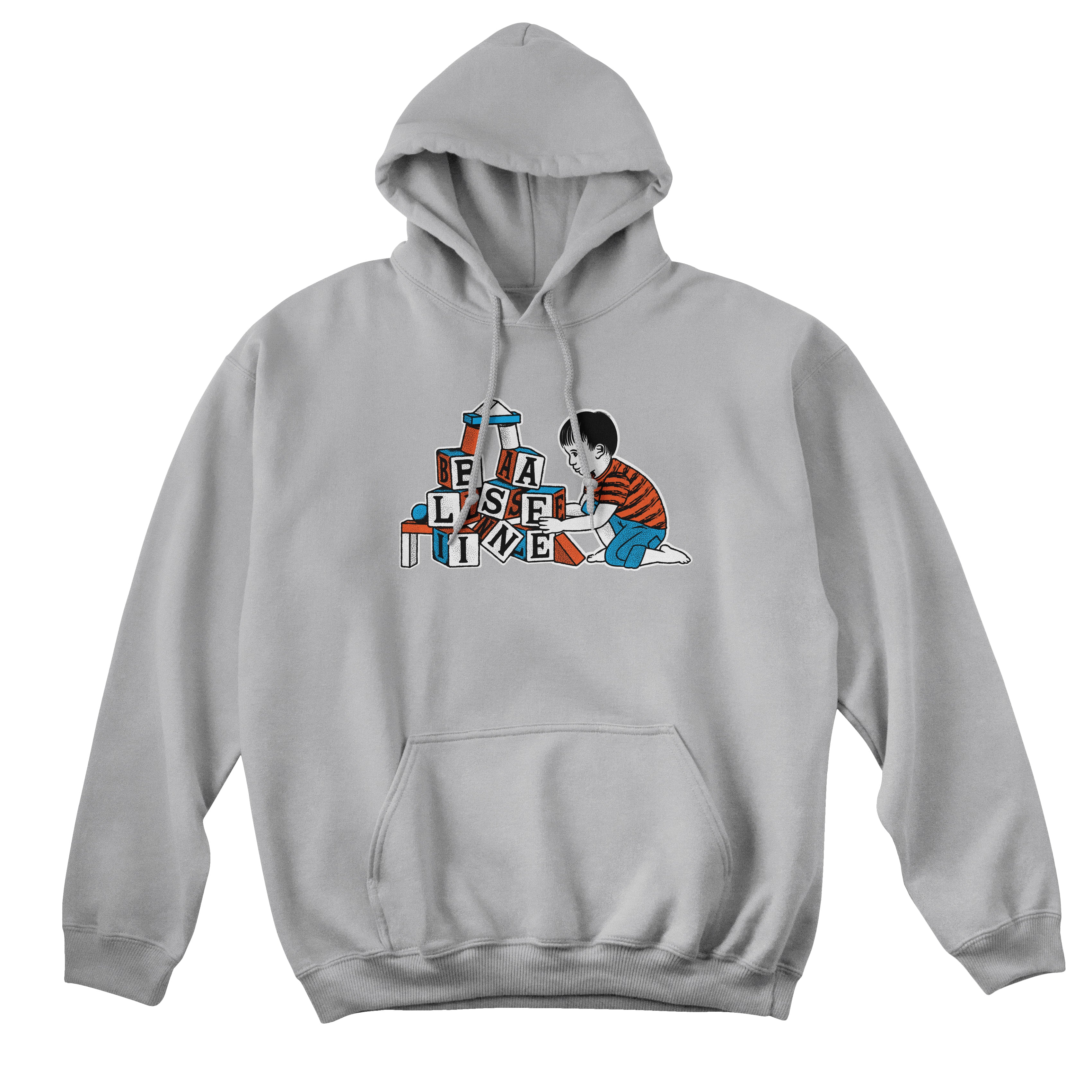 Baseline - Blockhead Hood (Grey Melange/Red & Blue)