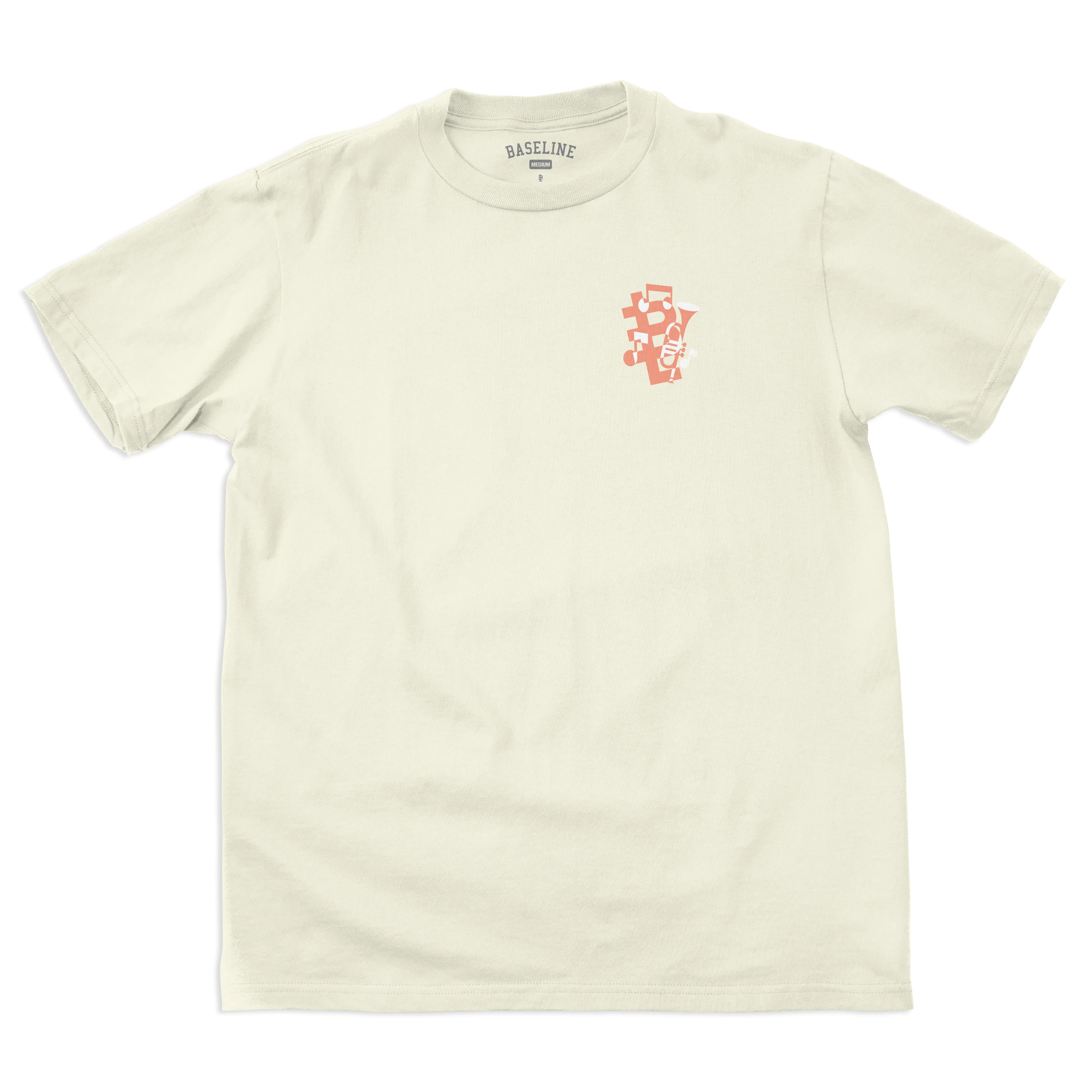 Baseline - Jazz Tee (Ivory/Salmon & White)