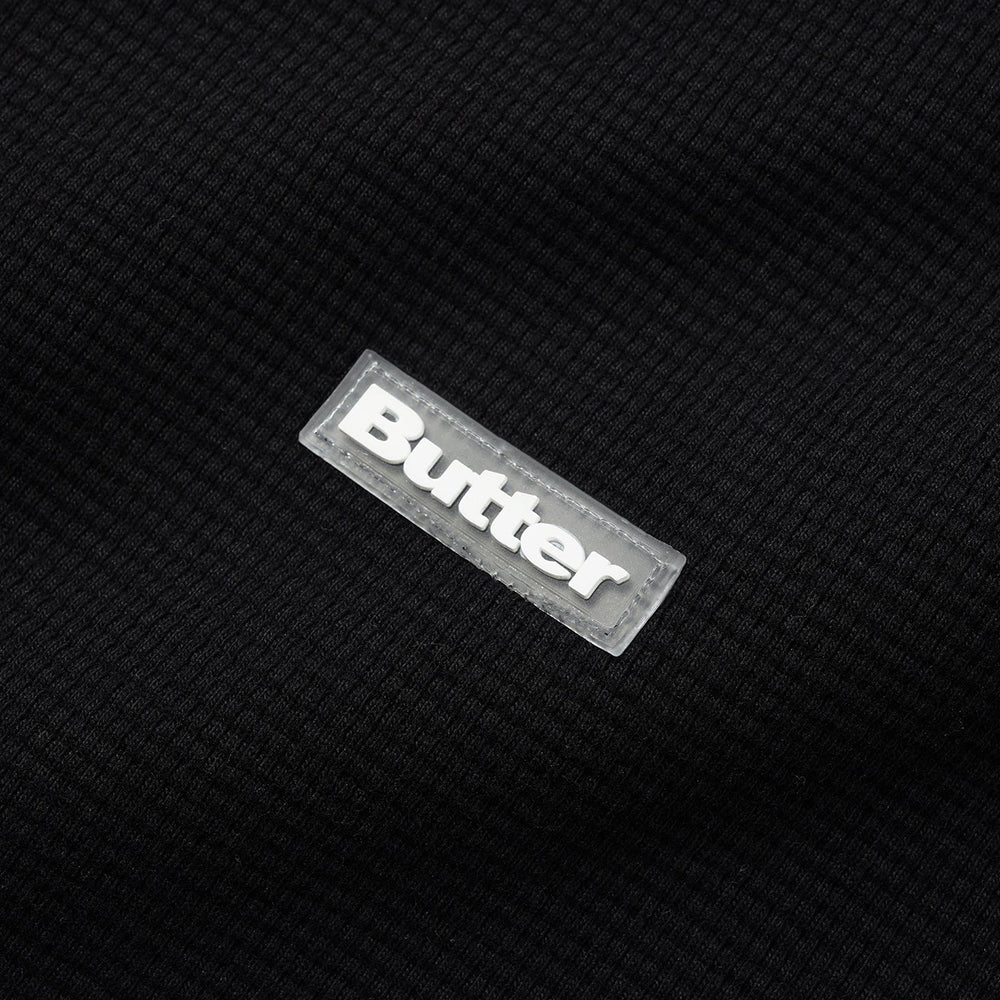 Butter Goods - Basic Waffle L/S Tee (Black) - Image 2