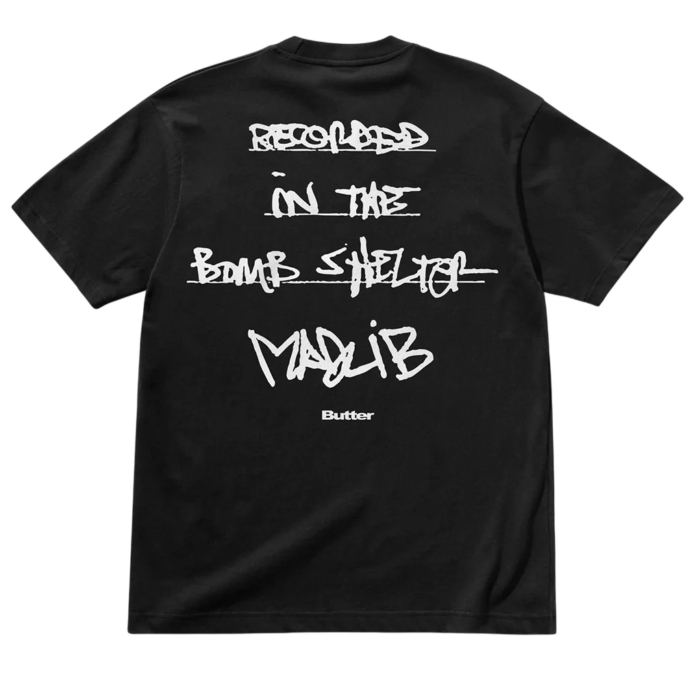 Butter Goods - x Madlib Bomb Shelter Tee (Black) - Image 2