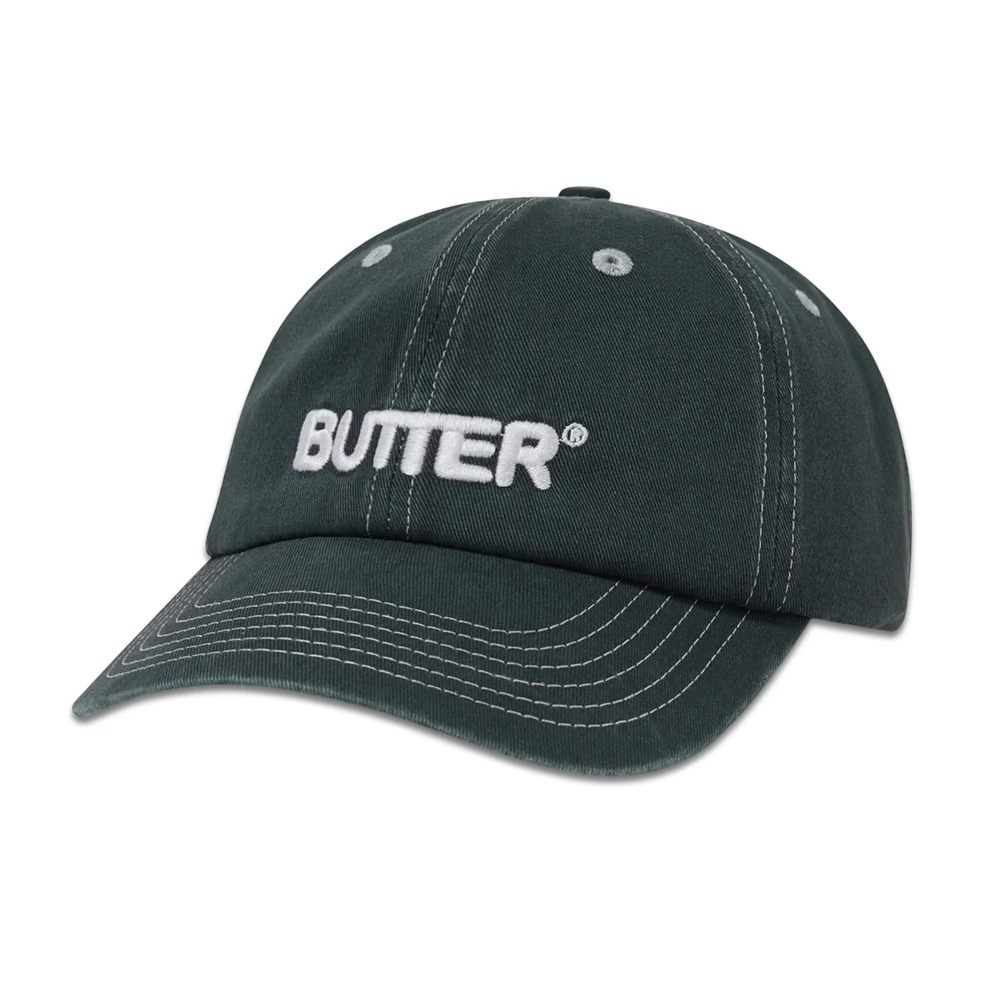 Butter Goods - Rounded Logo 6 Panel Cap (Washed Black)