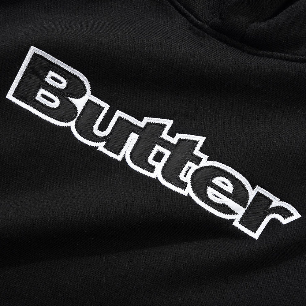 Butter Goods - Satin Logo Applique Pullover Hood (Black) - Image 2