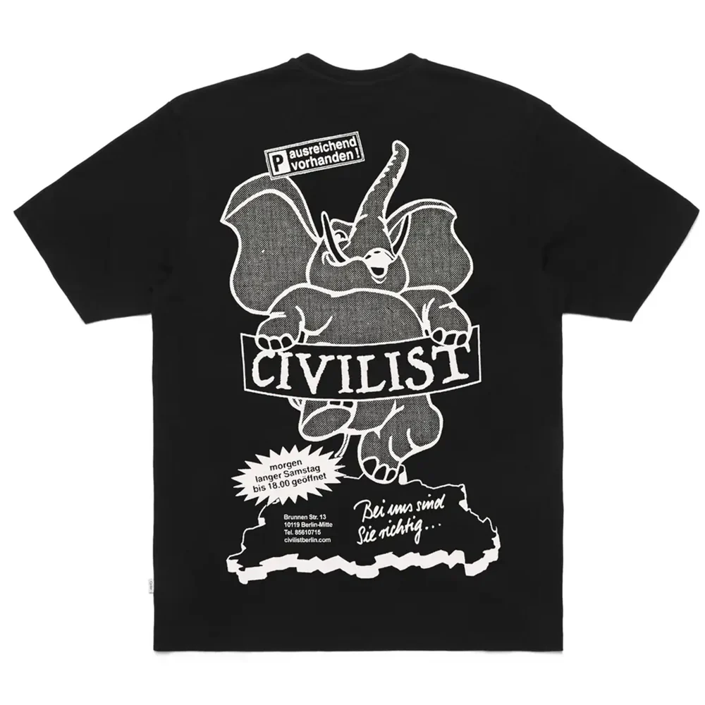 Civilist - Elephant Tee (Black) - Image 2