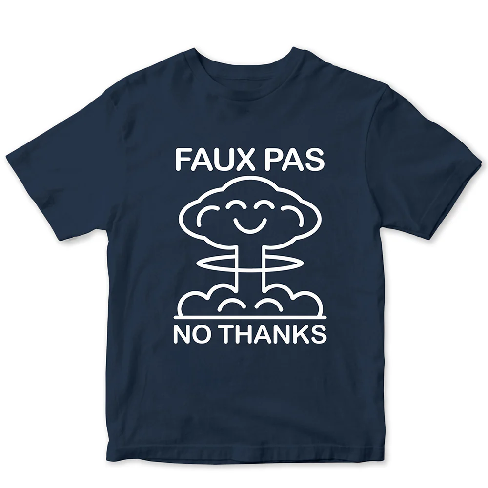 Faux Pas - No Thanks Tee (Navy)