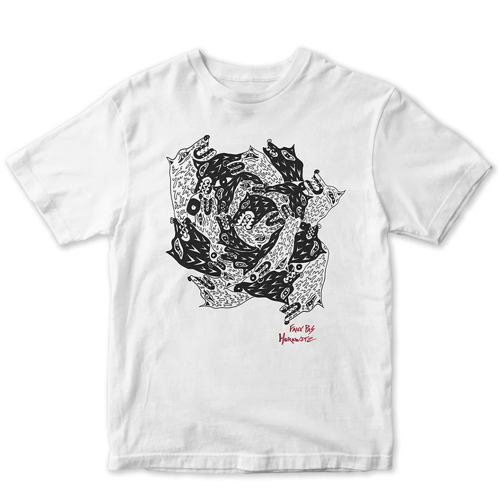 Faux Pas - Yann's Dawgs Tee (White)