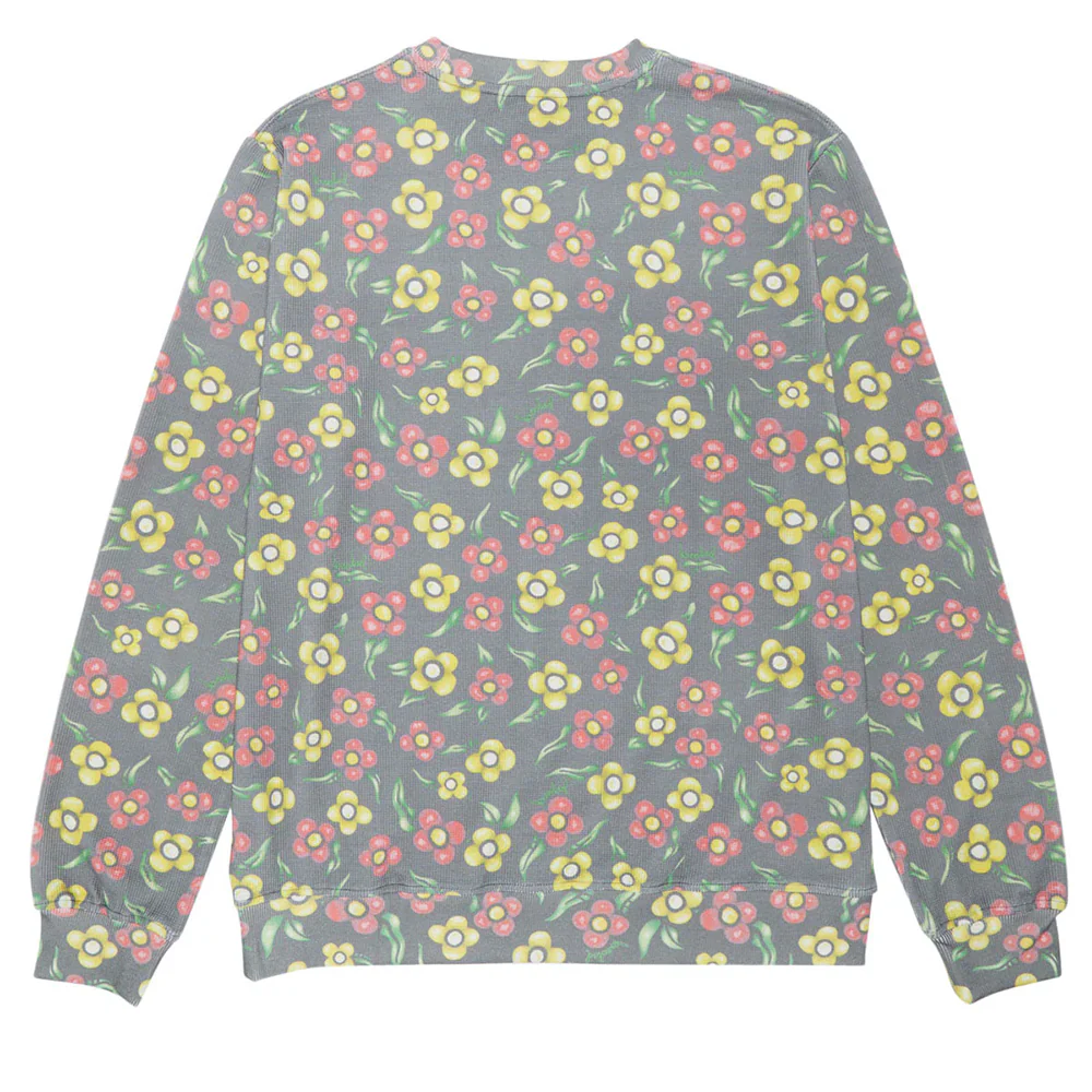 Krooked - Painted Flowers Waffle Knit Crewneck (Multi) - Image 2