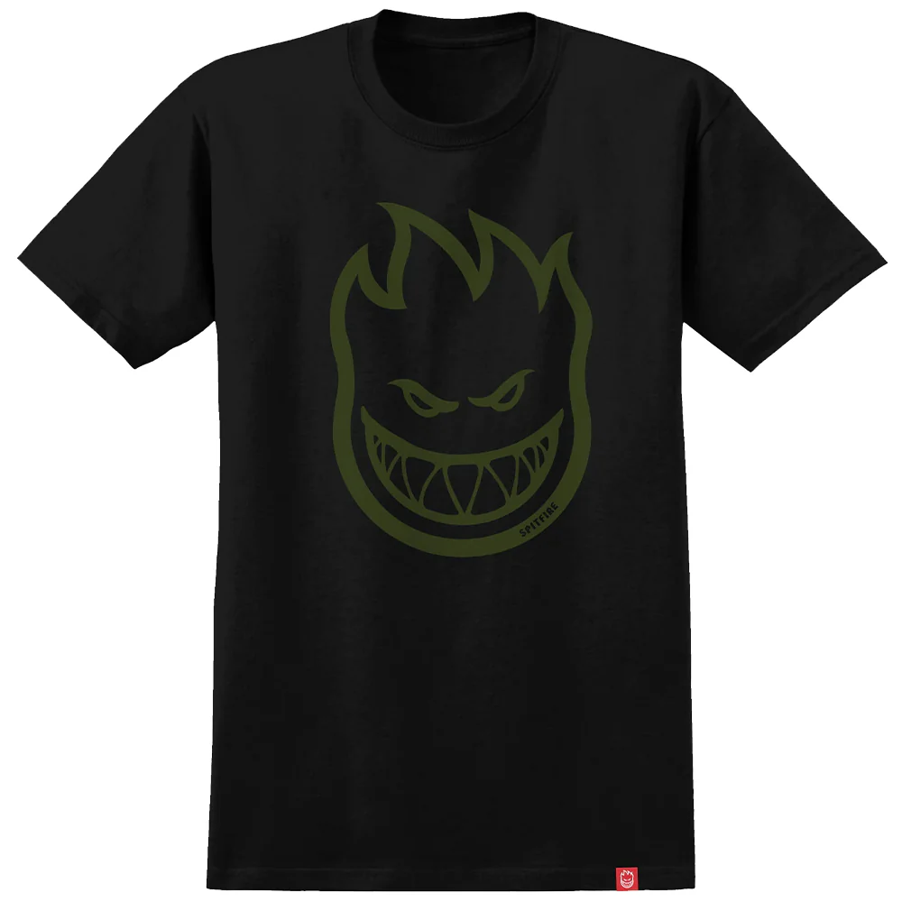 Spitfire - Big Head Tee (Black/Olive)