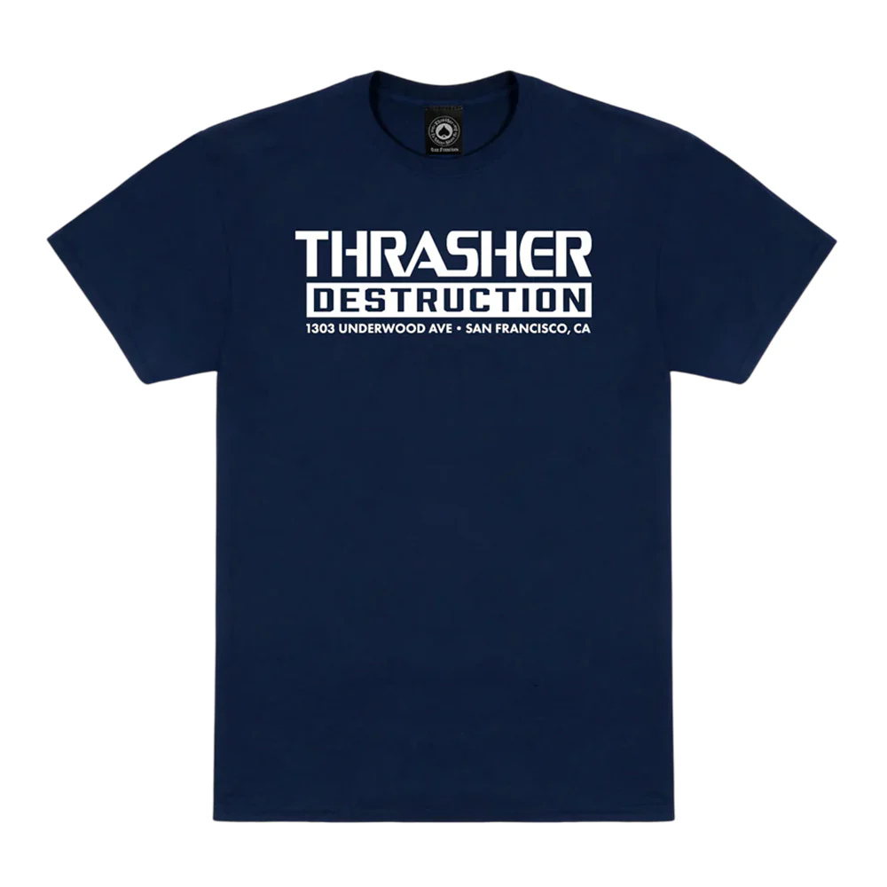 Thrasher - Destruction Tee (Navy)